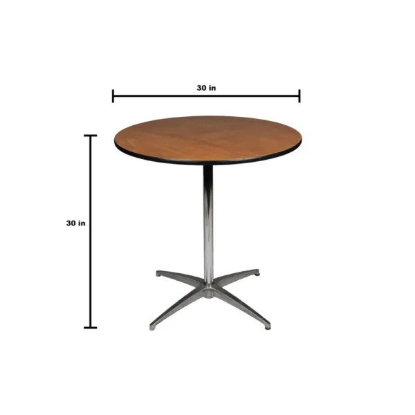 30in Round Low Cocktail Table Size
