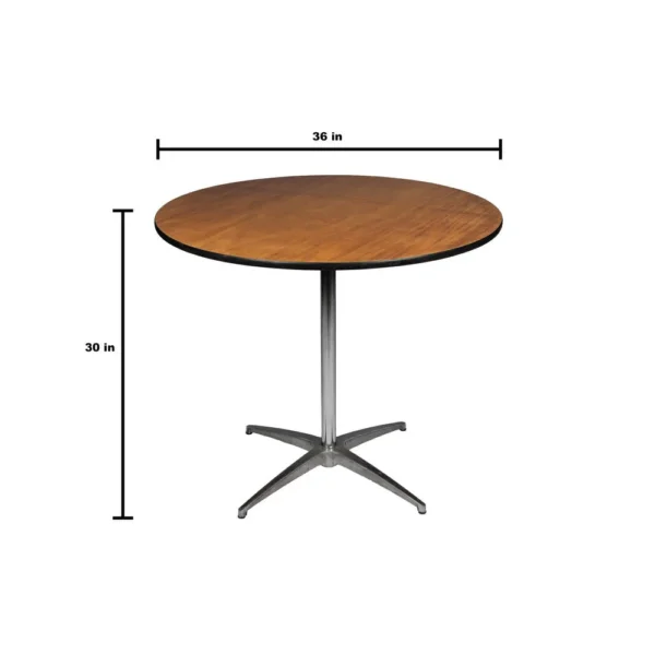 36in Round Low Cocktail Table Size
