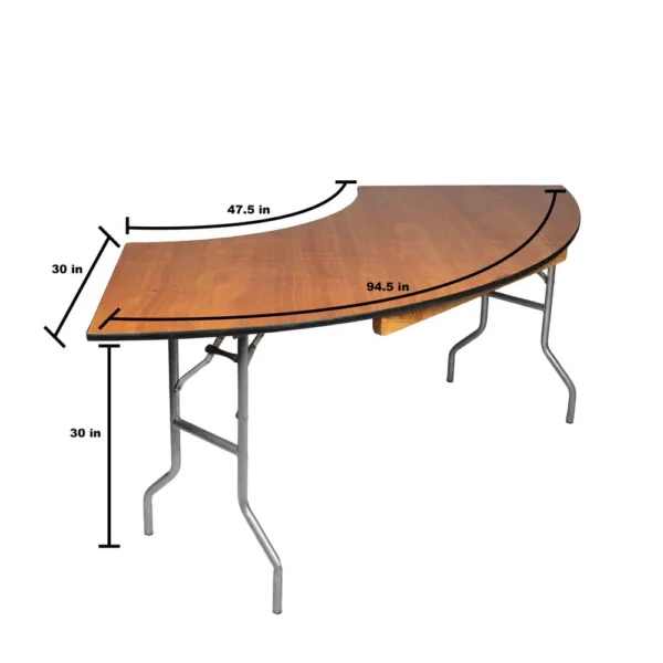 7ft Serpentine Table Size