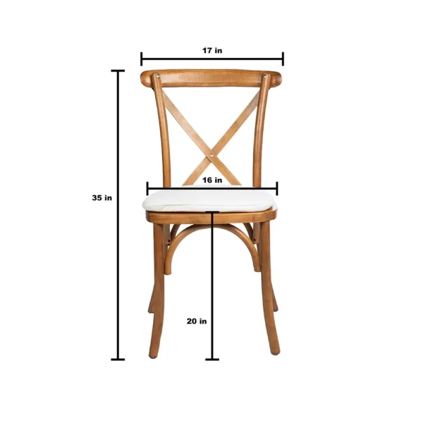Cross Back Natural Chair
