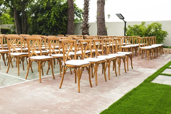 Cross Back Natural Chair