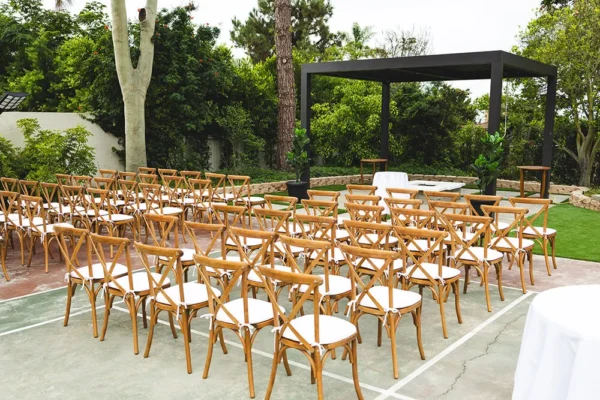 Cross Back Natural Chair