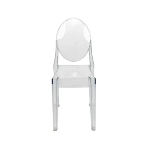 Round Back Clear Ghost Chair