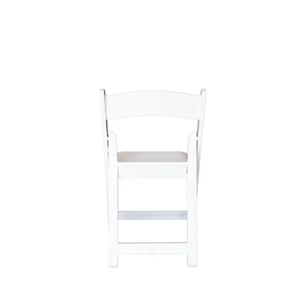 White Resin Chair with Padding Back