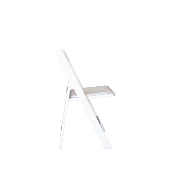 White Resin Chair with Padding Side
