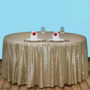 108in Round Sequin Tablecloth