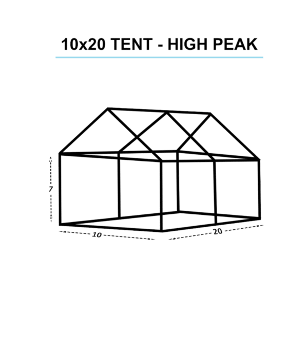 10x20 high peak tent