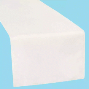 14 by 108 inch polyester table runner ivory