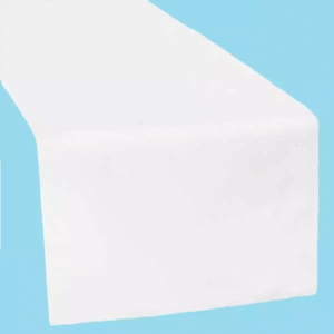 14 by 108 inch polyester table runner white