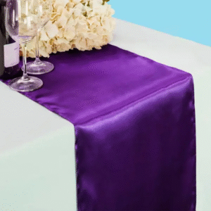 14 by 108 inches satin table runner purple