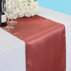 14 by 108 inches satin table runner rose gold