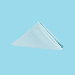 20 by 20 polyester napkins baby blue