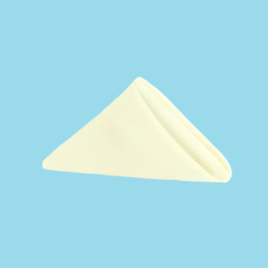 20 by 20 polyester napkins ivory
