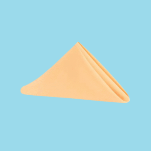 20 by 20 polyester napkins peach