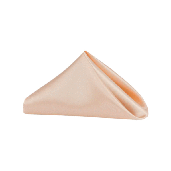 20 by 20 satin napkins peach