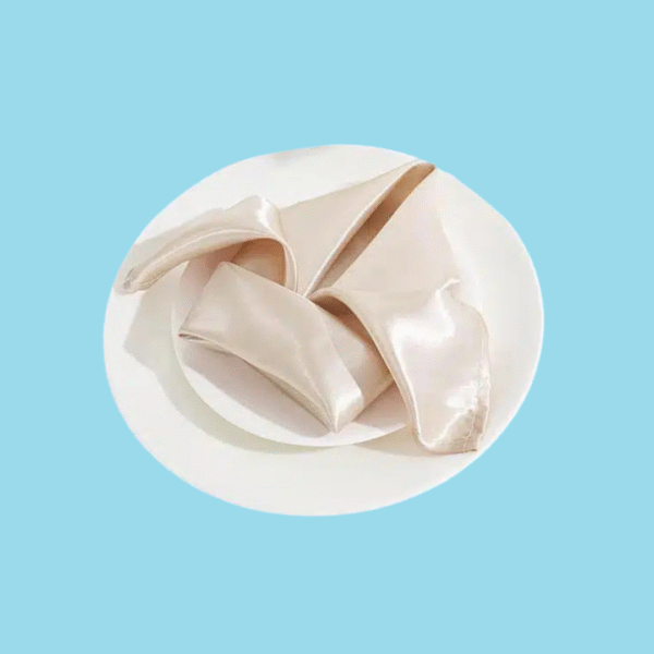 20 by 20 satin napkins beige