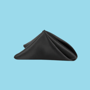 20 by 20 satin napkins black