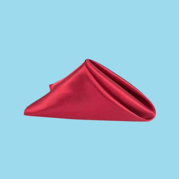 20 by 20 satin napkins burgundy