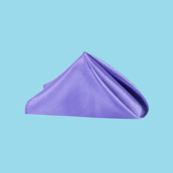 20 by 20 satin napkins purple