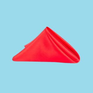 20 by 20 satin napkins red