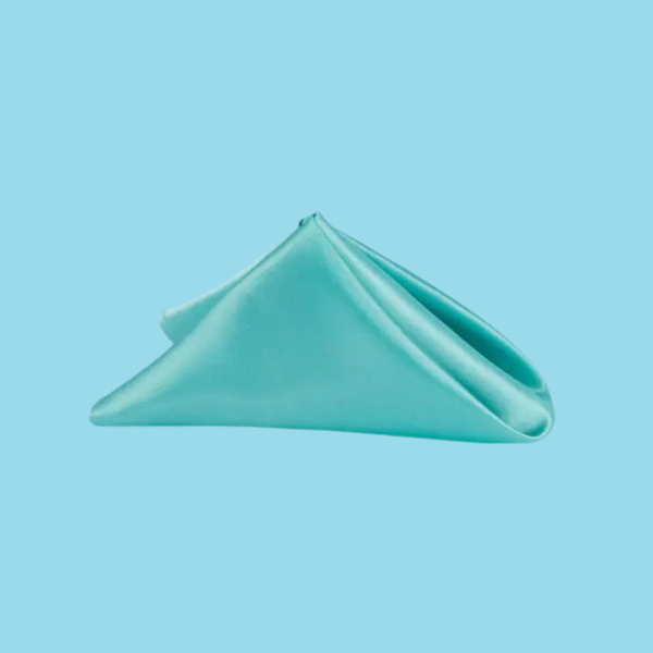 20 by 20 satin napkins turquoise