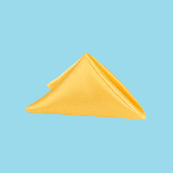 20 by 20 satin napkins yellow