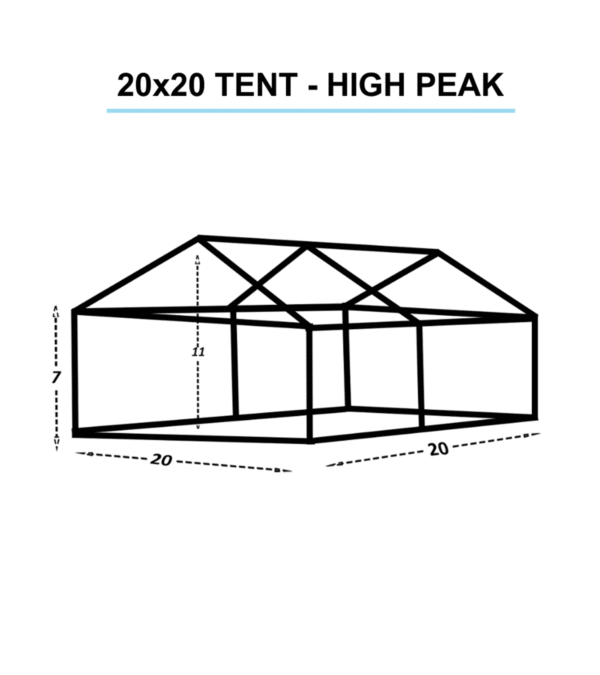 20x20 high peak tent