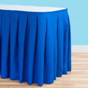 21 ft polyester table skirt royal blue