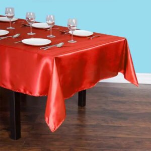 60 by 78 inch rectangular satin tablecloth red 1