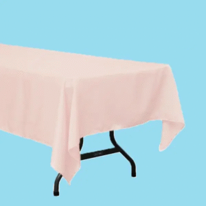 60 by 78 inch rectangular satin tablecloth rose gold 1