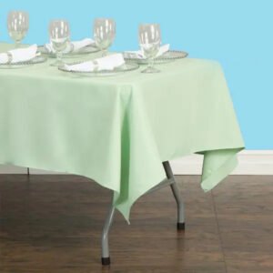 60 by 78 inches rectangular polyester tablecloth hemlock