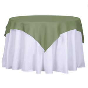 60in Square Reseda Polyester Table Overlay for event setup – perfect for party event equipment rentals and delivery in Los Angeles.