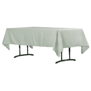60x78in Light Gray Rectangular Polyester Tablecloth for event setup – perfect for party event equipment rentals and delivery in Los Angeles