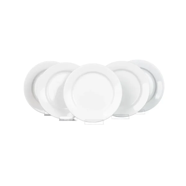 12in Bright White Buffet Plate 5/Set