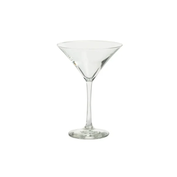 Set of nine 8oz martini glasses for cocktail service at events in Los Angeles.