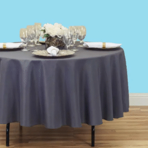 90 inch round polyester tablecloth baby charcoal