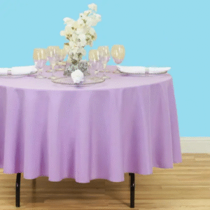 90 inch round polyester tablecloth baby lavender