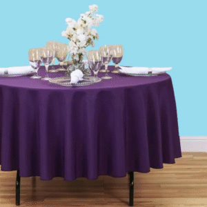 90 inch round polyester tablecloth baby purple