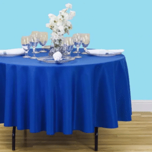 90 inch round polyester tablecloth baby royal blue