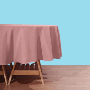90 inch round polyester tablecloth dusty rose