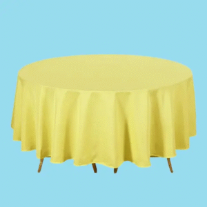 90 inch round polyester tablecloth yellow