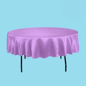 90 inch round satin tablecloth lavender