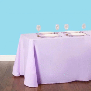 Inches rectangular polyester tablecloth lavender