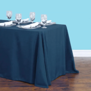 Inches rectangular polyester tablecloth navy blue