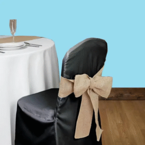 Polyester banquet chair cover black