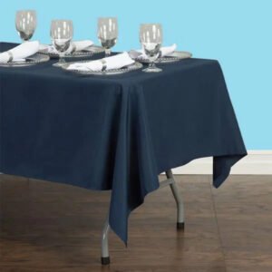 Rectangular polyester tablecloth navy blue 2