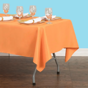 Rectangular polyester tablecloth orrange
