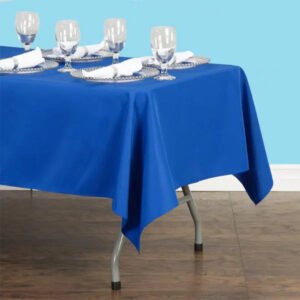 Rectangular polyester tablecloth royal blue 2