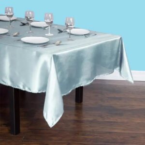 Rectangular satin tablecloth baby blue 2 1