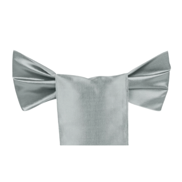 Satin chair sash light gray